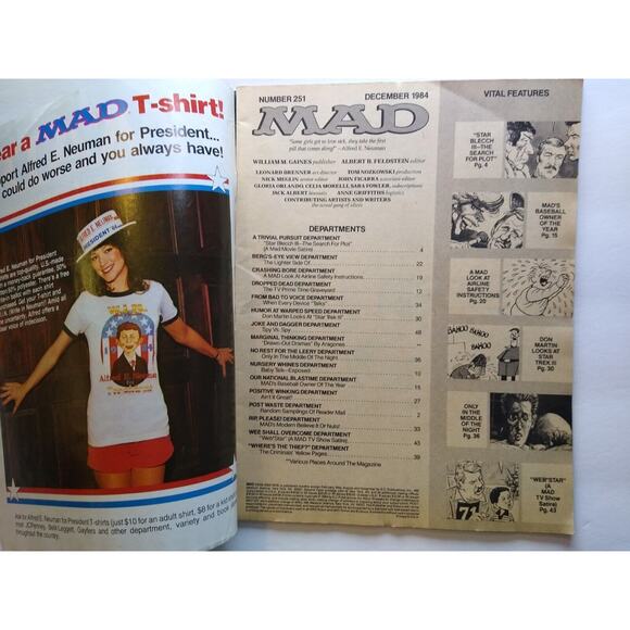 MAD Magazine Dec 1984 Issue No 251 Michael Jackson Webster Star Trek Parody - Picture 2 of 7